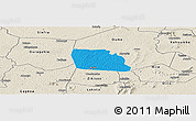 Political Panoramic Map of Diegonefla, shaded relief outside