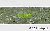 Satellite Panoramic Map of Diegonefla, semi-desaturated