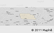 Shaded Relief Panoramic Map of Diegonefla, desaturated