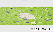 Shaded Relief Panoramic Map of Diegonefla, physical outside