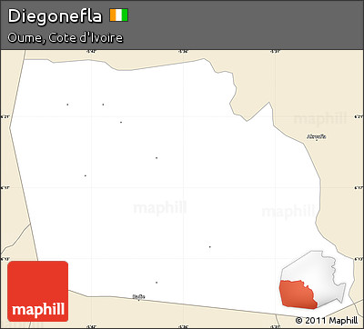 Classic Style Simple Map of Diegonefla