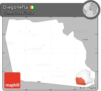 Gray Simple Map of Diegonefla