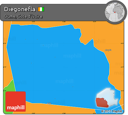 Political Simple Map of Diegonefla