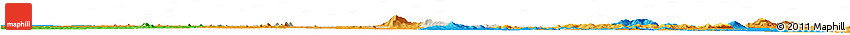 Shaded Relief Horizon Map of Oume, political outside