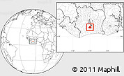 Blank Location Map of Oume