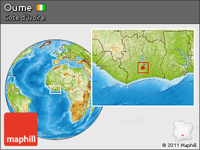 Physical Location Map of Oume