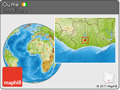 Physical Location Map of Oume