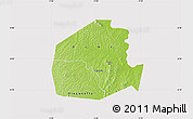 Physical Map of Oume, cropped outside