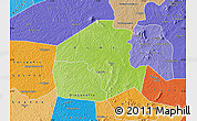 Physical Map of Oume, political shades outside