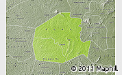 Physical Map of Oume, semi-desaturated