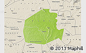 Physical Map of Oume, shaded relief outside