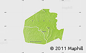 Physical Map of Oume, single color outside