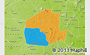 Political Map of Oume, physical outside