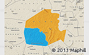 Political Map of Oume, shaded relief outside