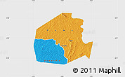 Political Map of Oume, single color outside
