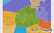 Satellite Map of Oume, political shades outside