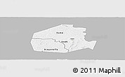 Gray Panoramic Map of Oume, single color outside