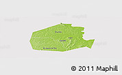 Physical Panoramic Map of Oume, cropped outside