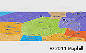 Physical Panoramic Map of Oume, political shades outside