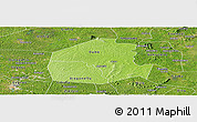 Physical Panoramic Map of Oume, satellite outside