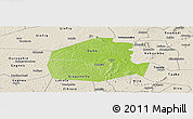 Physical Panoramic Map of Oume, shaded relief outside