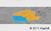 Political Panoramic Map of Oume, desaturated