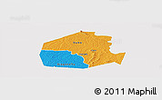 Political Panoramic Map of Oume, single color outside