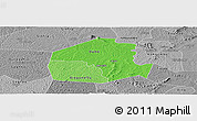 Political Shades Panoramic Map of Oume, desaturated