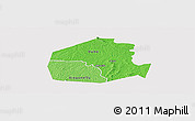 Political Shades Panoramic Map of Oume, single color outside