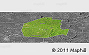 Satellite Panoramic Map of Oume, desaturated