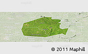 Satellite Panoramic Map of Oume, lighten