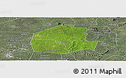 Satellite Panoramic Map of Oume, semi-desaturated