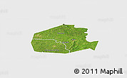 Satellite Panoramic Map of Oume, single color outside