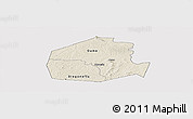 Shaded Relief Panoramic Map of Oume, cropped outside