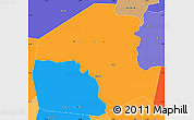 Political Simple Map of Oume, political shades outside