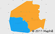 Political Simple Map of Oume, single color outside