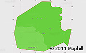 Political Shades Simple Map of Oume, cropped outside