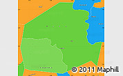Political Shades Simple Map of Oume, political outside