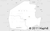 Silver Style Simple Map of Oume