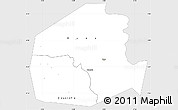 Silver Style Simple Map of Oume, single color outside
