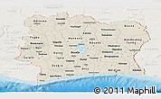 Shaded Relief Panoramic Map of Cote d'Ivoire, lighten, land only