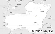 Silver Style Simple Map of Sakassou