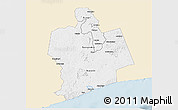 Classic Style 3D Map of Sassandra, single color outside