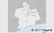 Gray 3D Map of Sassandra, single color outside