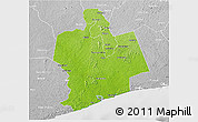 Physical 3D Map of Sassandra, lighten, desaturated