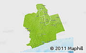 Physical 3D Map of Sassandra, single color outside