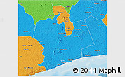 Political 3D Map of Sassandra