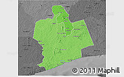 Political Shades 3D Map of Sassandra, darken, desaturated