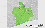 Political Shades 3D Map of Sassandra, lighten, desaturated