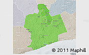 Political Shades 3D Map of Sassandra, lighten, semi-desaturated